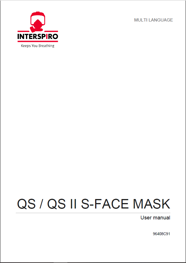 Firefighting user manual: 96408E - QS - QS II S-Face Mask