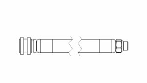 Divator BCW Inflation Hose, UNF 3/8, MKII/MKII FJ/MKIII, 1.15 m