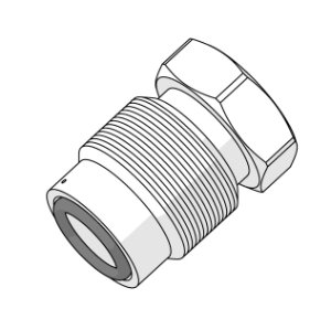 Cylinder valve plug with O-ring, G5/8, NBR