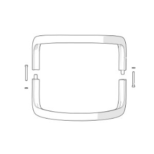 Visor frame assy, black