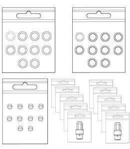 Service kit cylinder valve, Type II, for 10 units