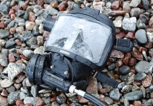 Divator Full Face Mask, excluding BV, Small (S), natural rubber, black, incl. hatch