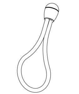 Elastic cord loop w knob BCW